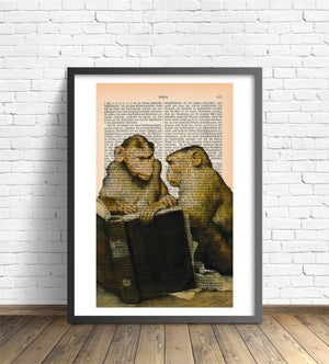 Die Gelehrten Kunstdruck - Von Max | Architektur Readable Art