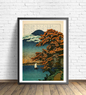 Kunstdruck | Lake Chuzenji readable art