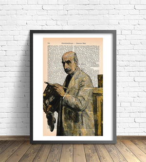 Alte Buchseite Bedruckt mit Selbstbildnis Von Liebermann | Readable Art