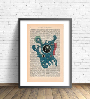 Alte Buchseite Bedruckt mit "die Sterne von Kandinsky" | Readable Art