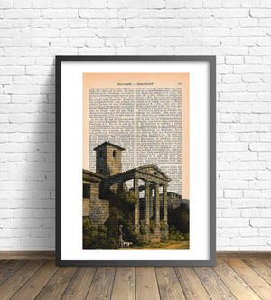 Kunstdruck | Tempel des Hercules - Jacob Philipp Hackert readable art