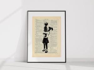 XL Banksy - Bombhugger readable art
