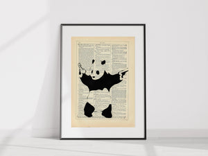 XL Banksy - Panda readable art